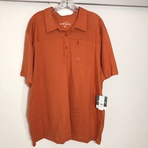 Eddie Bauer Travex Orange Polo Sz XXL